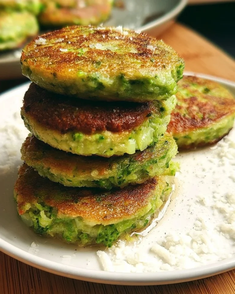 Galettes de brocoli croustillantes et savoureuses, idéales pour un plat sain.