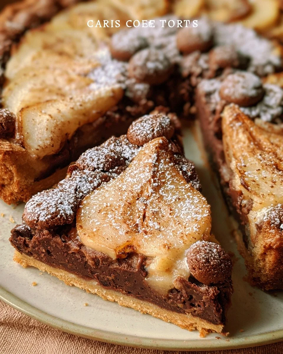 Tarte Cookies au Chocolat et Poires